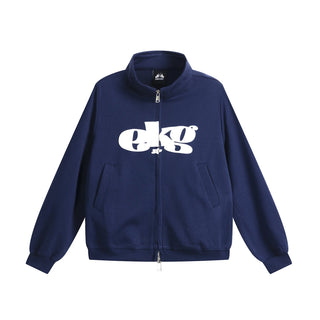 Double zipper sports cardigan jacket