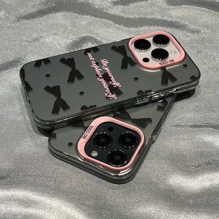 Electroplated Black Bow iPhone Case