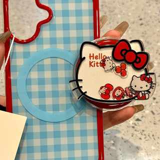 Blue Plaid Kitty iPhone Case