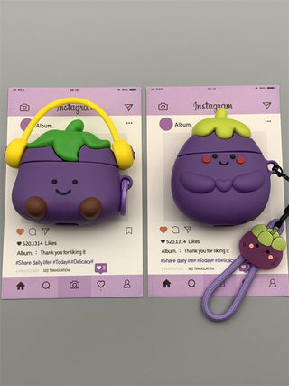 Purple Eggplant AirPods Case