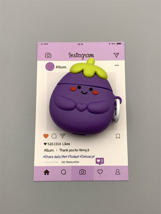 Purple Eggplant AirPods Case