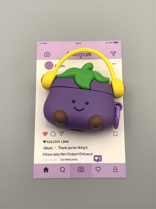 Purple Eggplant AirPods Case