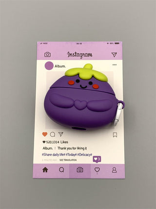 Purple Eggplant AirPods Case