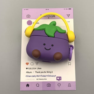 Purple Eggplant AirPods Case