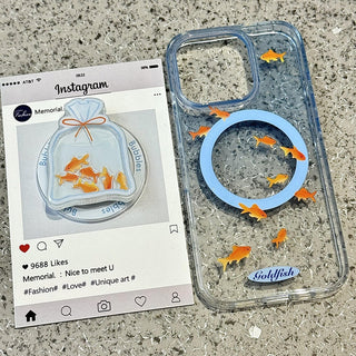 Lake Blue Goldfish iPhone Case