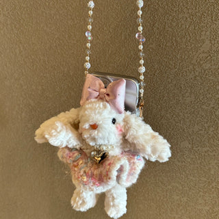Plush Bunny Lanyard iPhone Case