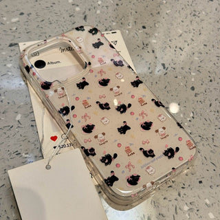 Cat Puppy Adhesive Holder iPhone Case