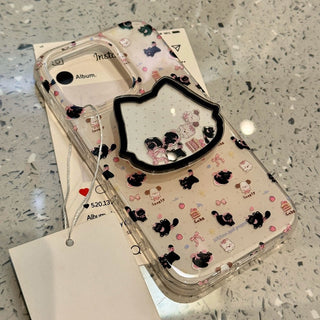 Cat Puppy Adhesive Holder iPhone Case