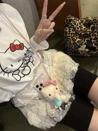 Pink Hello Kitty Lanyard iPhone Case