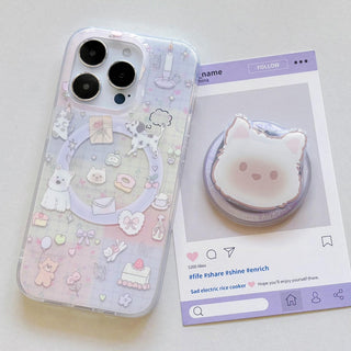 Plaid Dogs and Cats iPhone Case