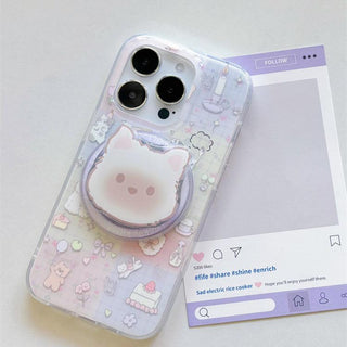 Plaid Dogs and Cats iPhone Case