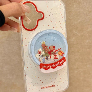 Beige Splash Ink Snowman iPhone Case