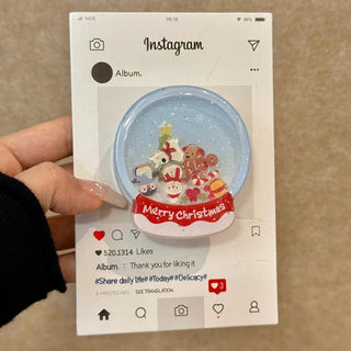 Beige Splash Ink Snowman iPhone Case