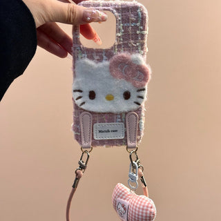 Pink Plaid Kitty iPhone Case