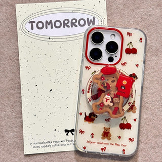 Cherry Bear Puppy iPhone Case