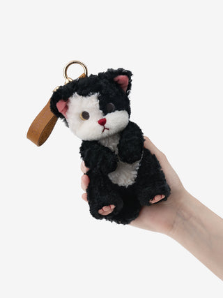 neurotic cat keychain