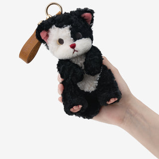 neurotic cat keychain