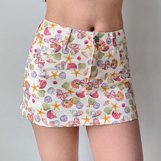 shell print skirt