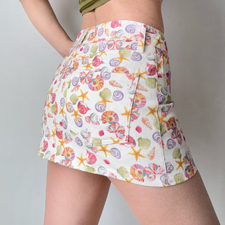 shell print skirt