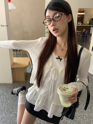 white lace cardigan