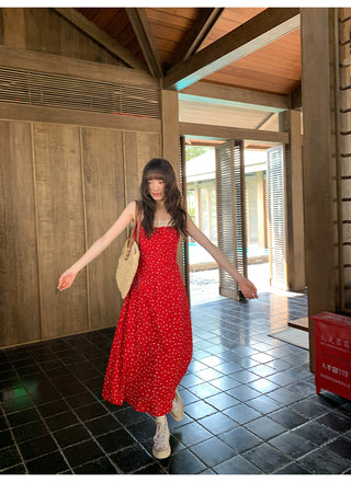 Lace slim slip dress