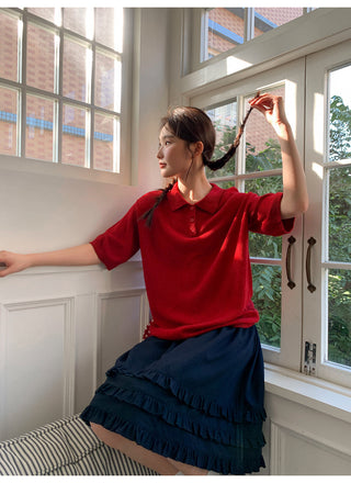 Wooden ear pleat skirt