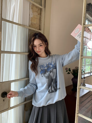 portrait print sweater