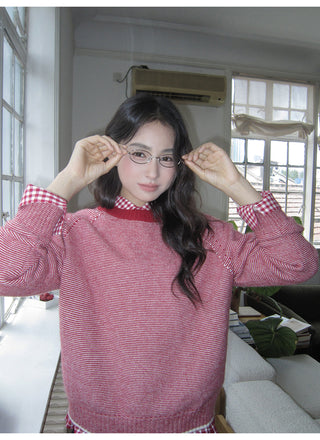 plaid two-piece shirt