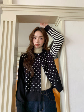 polka dot cardigan