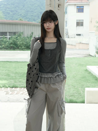 fake two-piece overalls