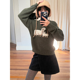 jacquard wool sweater