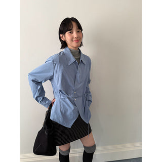 suede waist shirt