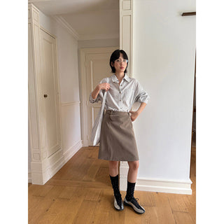 sheath leather skirt