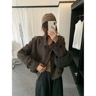 double-breasted wool coat