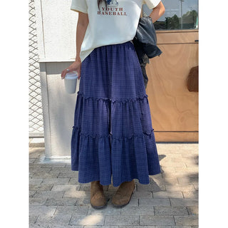 plaid A-line dress