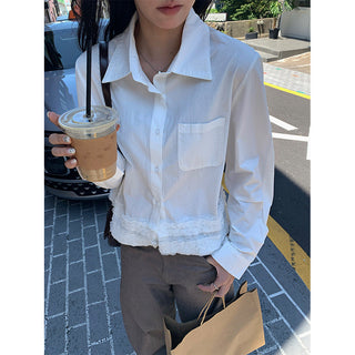 Stitched Shirt Cardigan