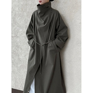 stand collar trench coat