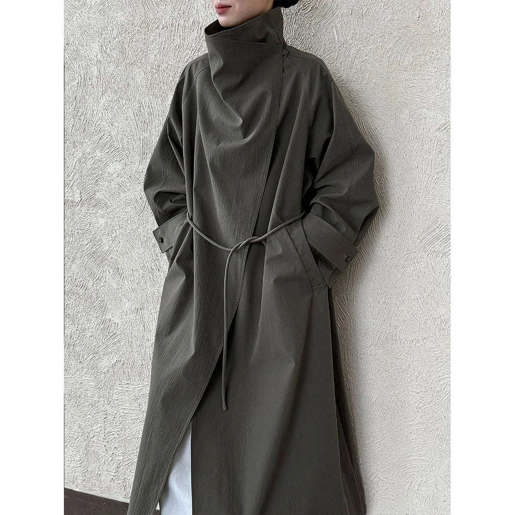 Women's Stand Collar Trench Coat