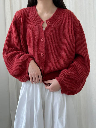 wool knit cardigan