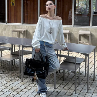 hollow shoulder Tops