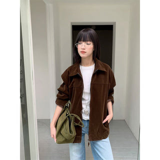 suede deconstructing coat