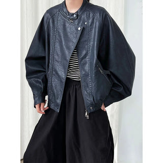 motorcycle leather coat