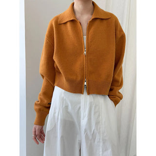 double zipper cardigan