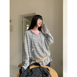striped hooded sweater