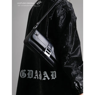 Dark Metallic Baguette Bag