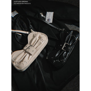 Y2K Pleated Messenger Bag