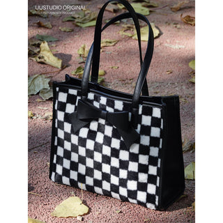 Plaid Bow Tote Bag