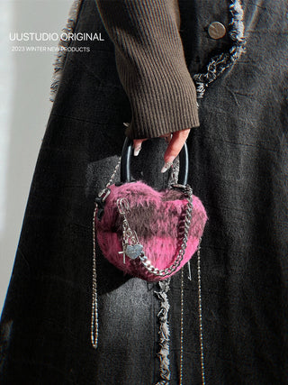 Wool Plaid Chain Bag