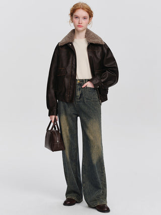 Coffee Leather Jacket