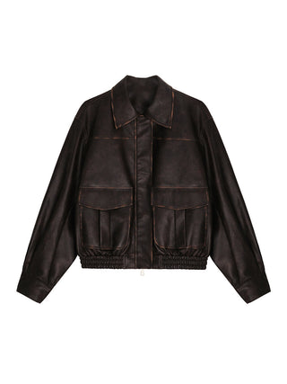 Coffee Leather Jacket